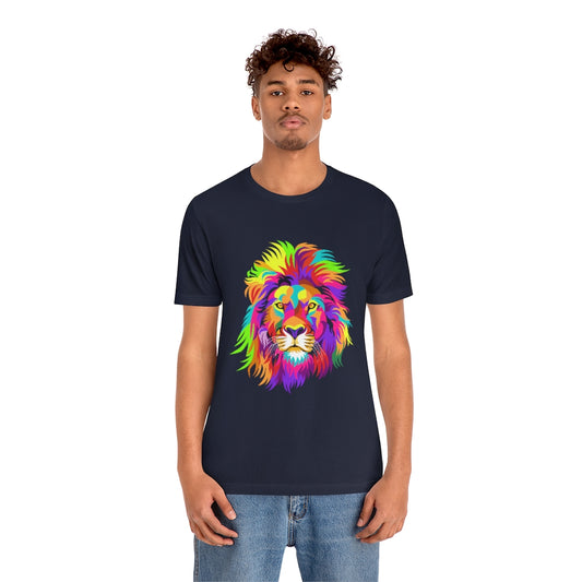 Unisex Jersey Short Sleeve Tee "Colourful lion"