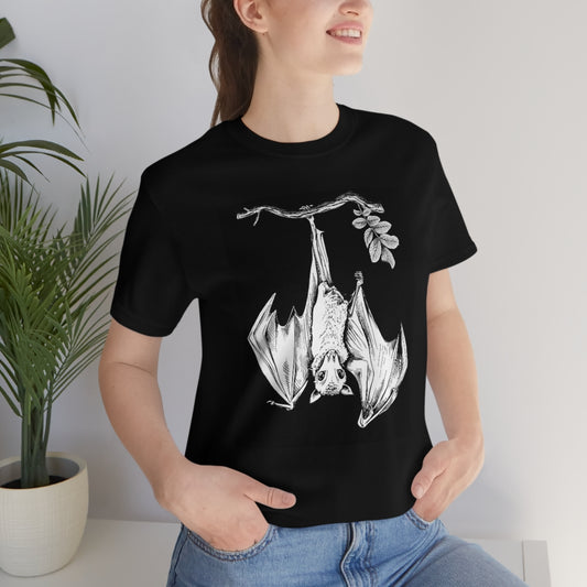 Unisex Jersey Short Sleeve Tee "Flying-Fox on a branch"