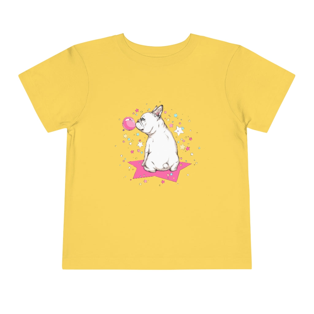 Kids Short Sleeve Tee "French white bulldog & stars"