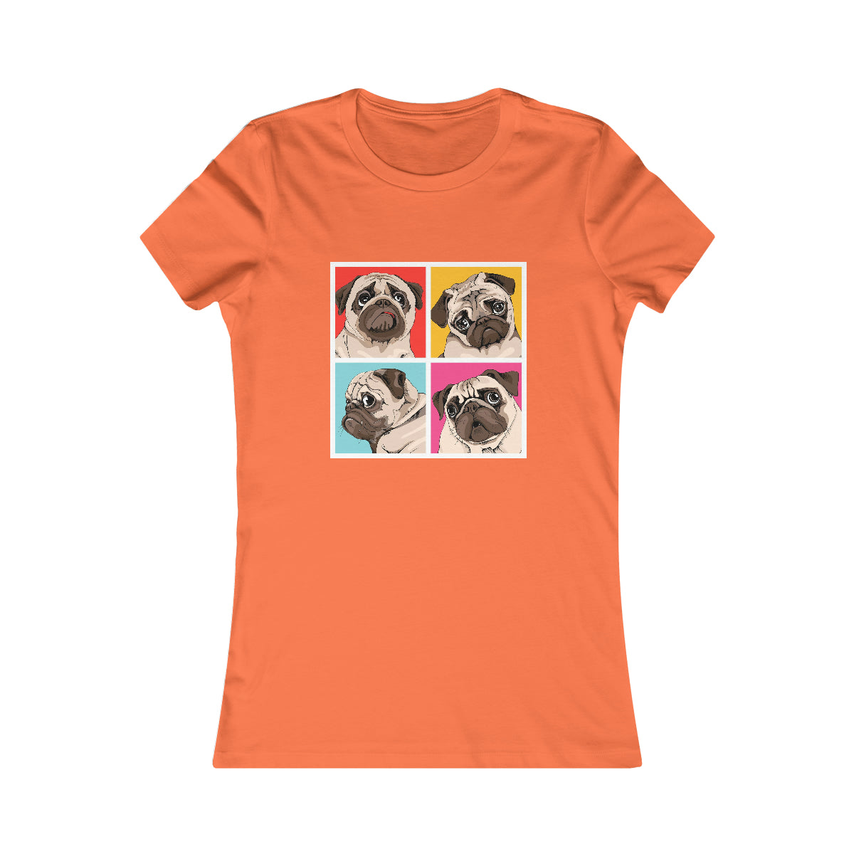 Women's Favorite Tee "Four Pugs"