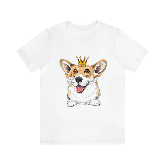 Unisex Jersey Short Sleeve Tee "Smiling corgi"