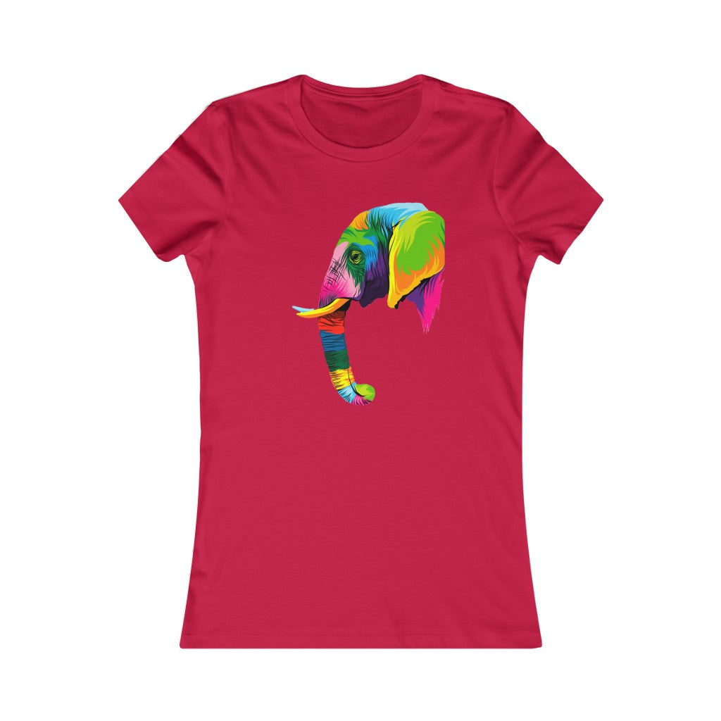 Women's Favorite Tee "Abstract colorful elephant"