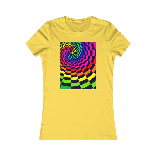 Women's Favorite Tee "Optical illusion Black Spirals of the Rectangles"