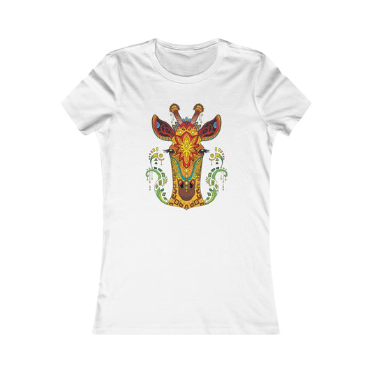 Women's Favorite Tee "Colorful giraffe ornament"