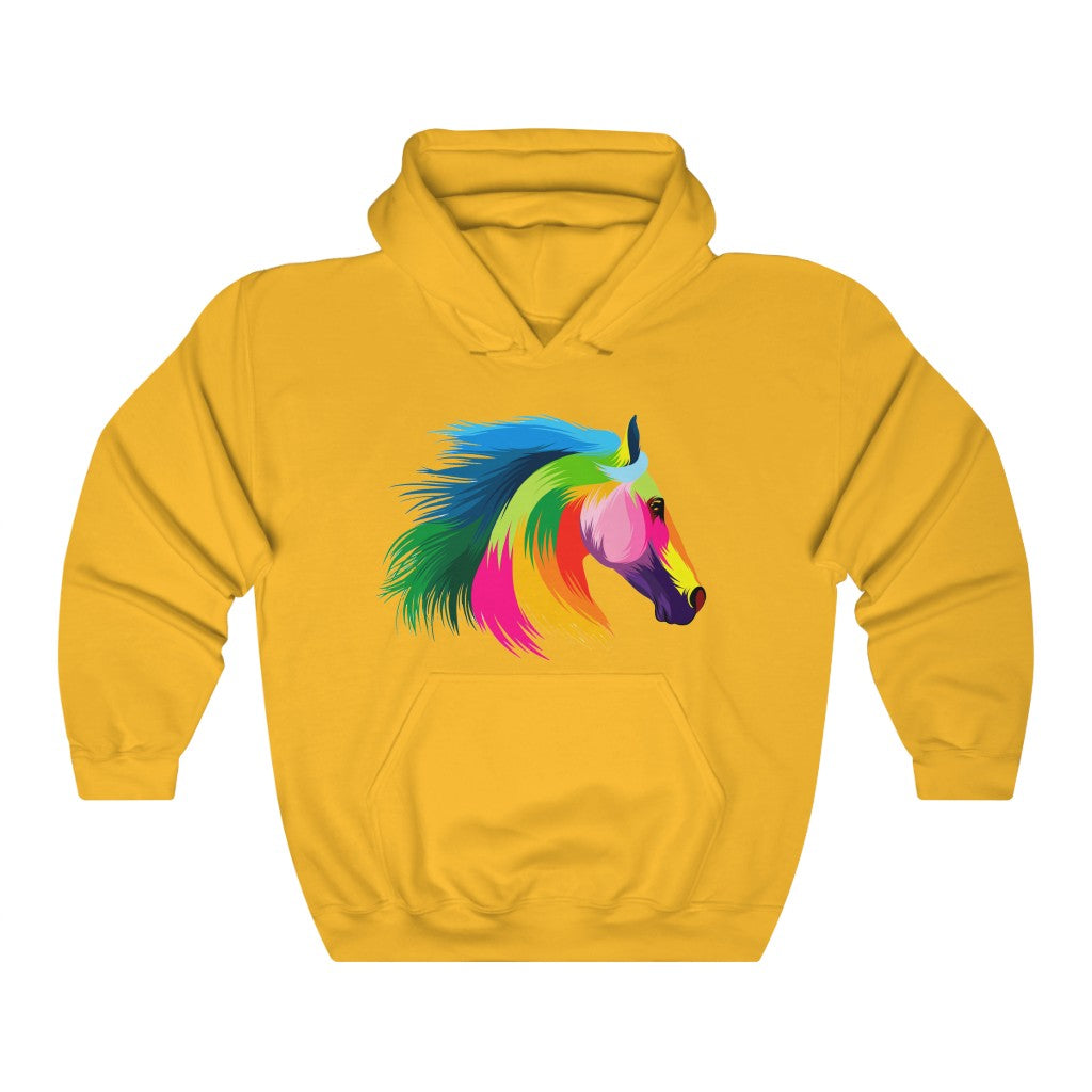 Unisex Heavy Blend™ Hooded Sweatshirt "Abstract colorful horse"
