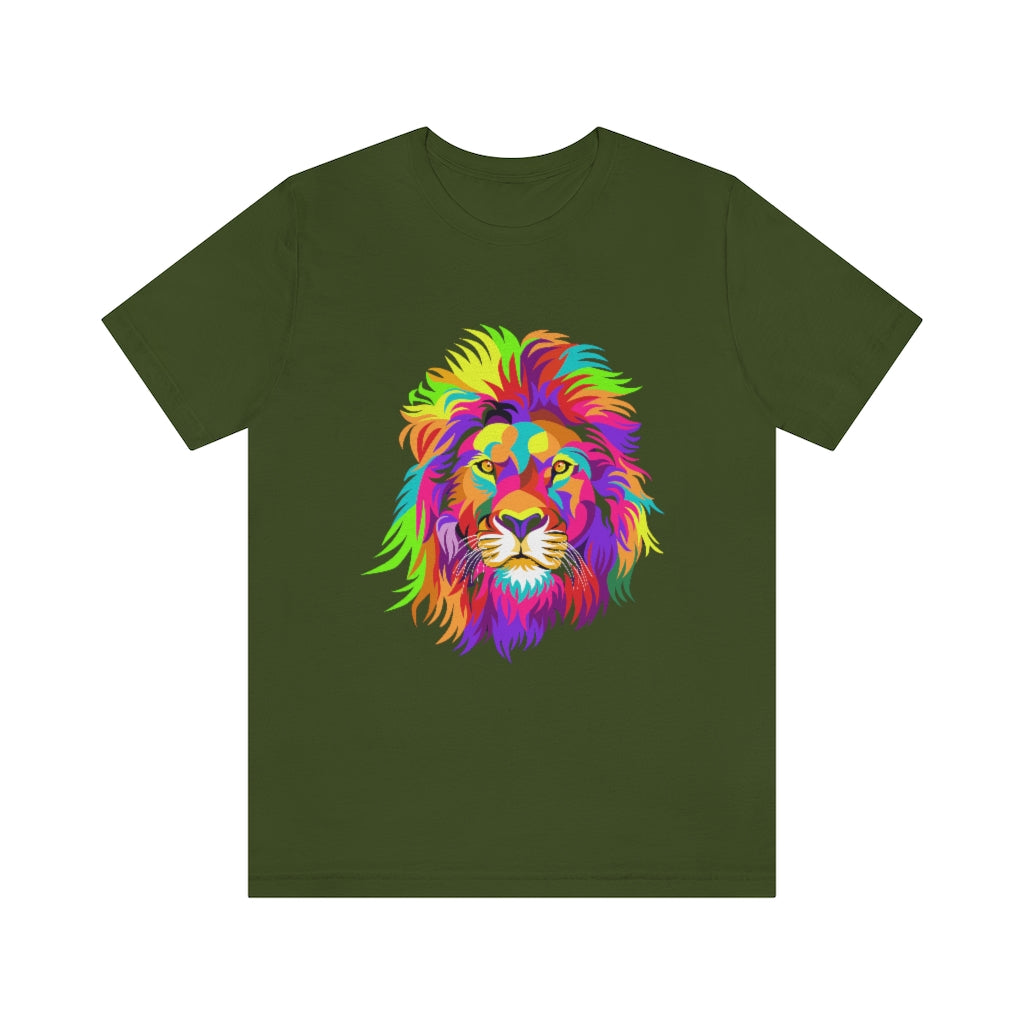 Unisex Jersey Short Sleeve Tee "Colourful lion"