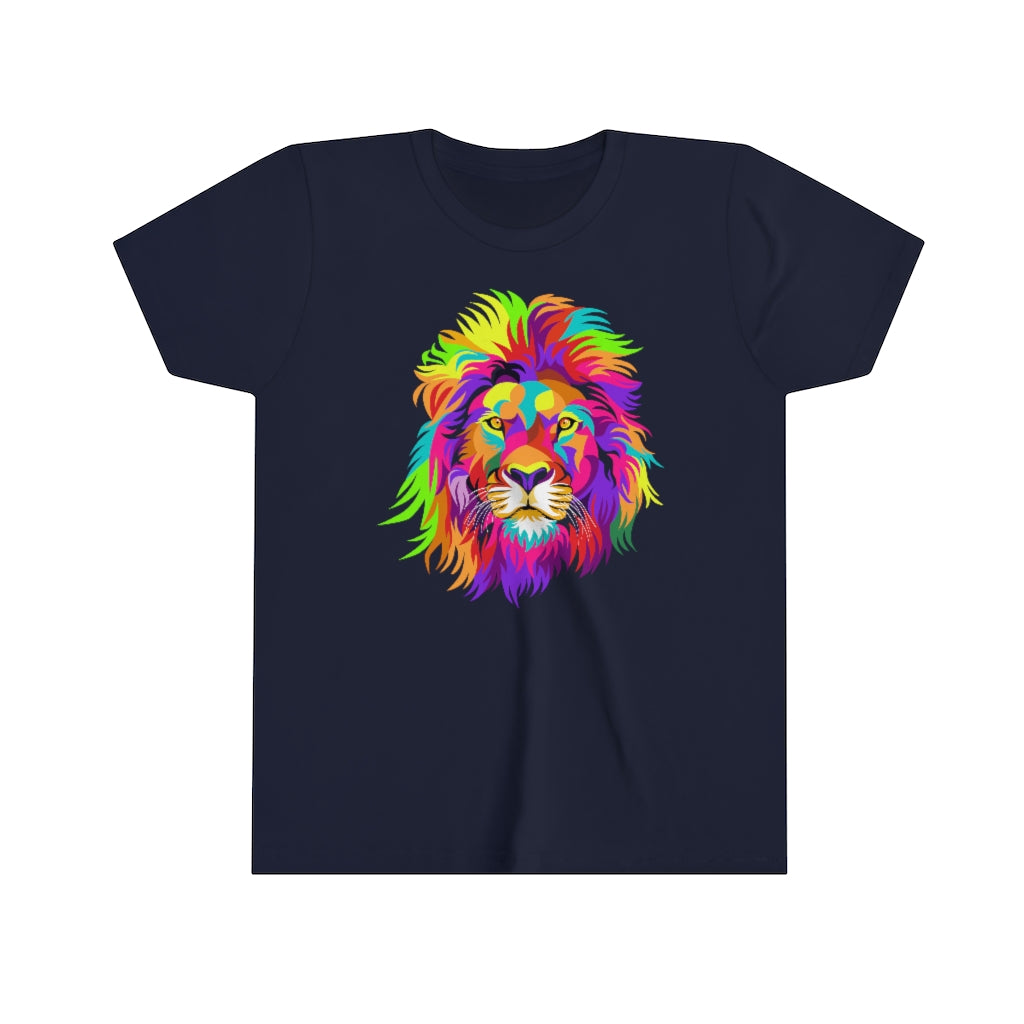 Youth Short Sleeve Tee "Colourful Lion"
