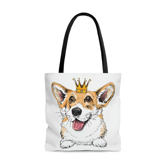 AOP Tote Bag "Smiling corgi"