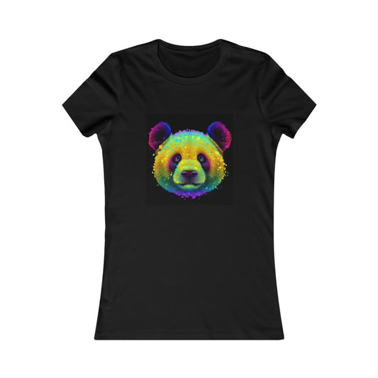 Women's Favorite Tee "Colorful Panda neon"