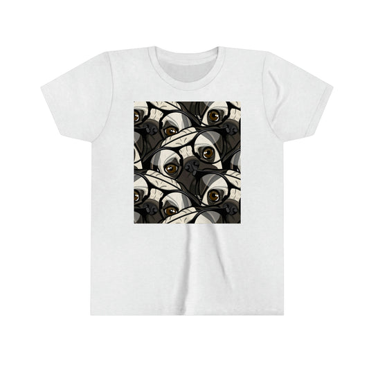 Youth Short Sleeve Tee "Pugs pattern"