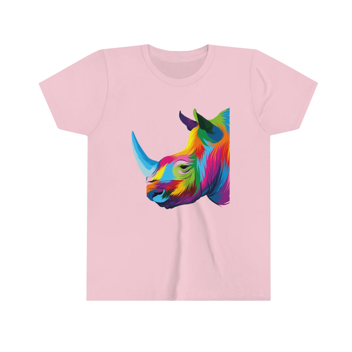 Youth Short Sleeve Tee "Abstract colorful Rhino"