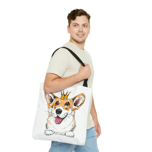 AOP Tote Bag "Smiling corgi"
