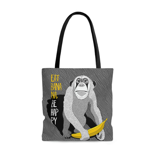 AOP Tote Bag "Monkey with a banana"
