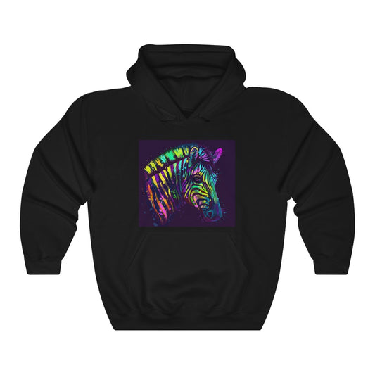 Unisex Heavy Blend™ Hooded Sweatshirt "Colorful Zebra"