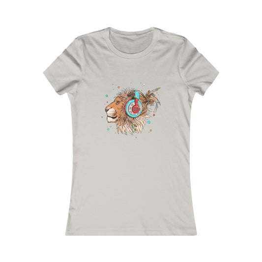 Women's Favorite Tee "Lion & headphones"