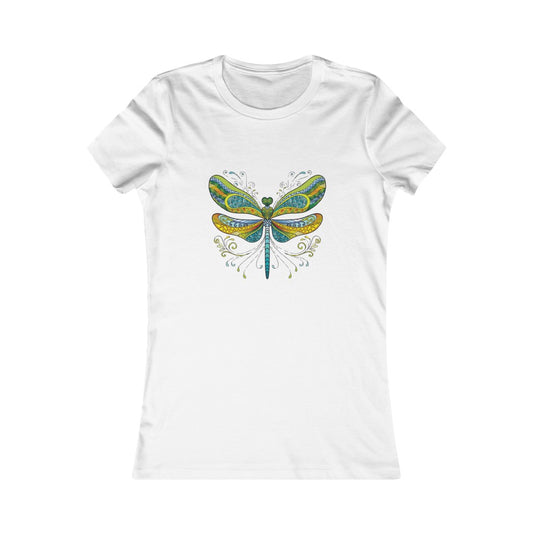 Women's Favorite Tee "Colorful dragonfly ornament"