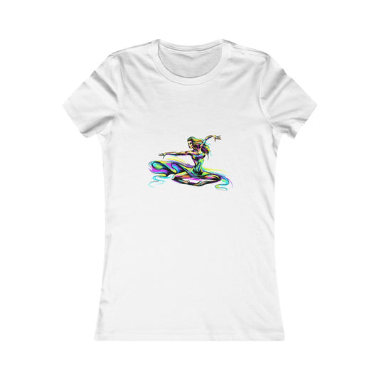 Women's Favorite Tee "Abstract girl dancer in jump"