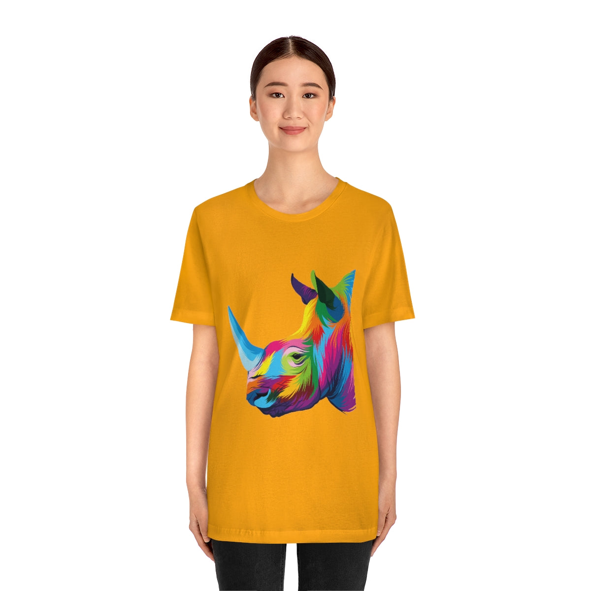Unisex Jersey Short Sleeve Tee "Abstract colorful Rhino"