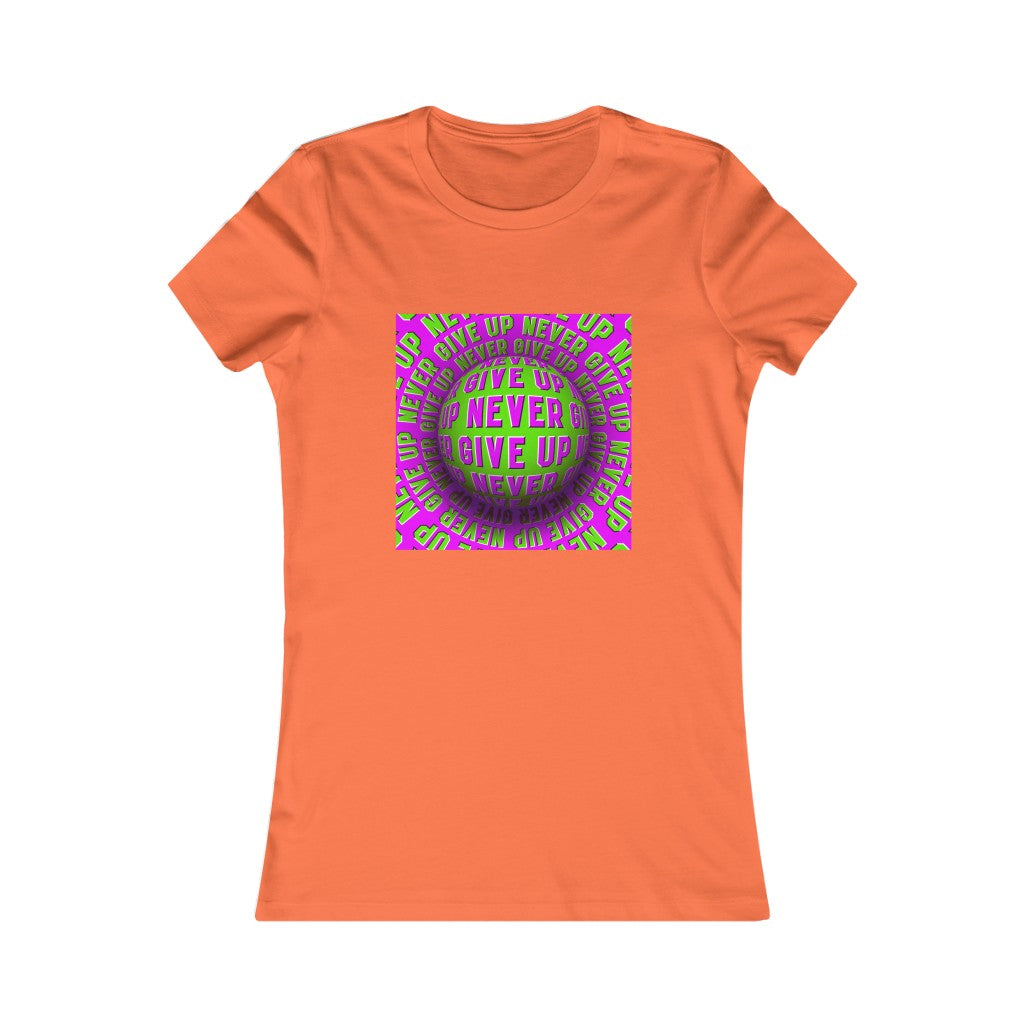 Women's Favorite Tee "Optical illusion Never give up"