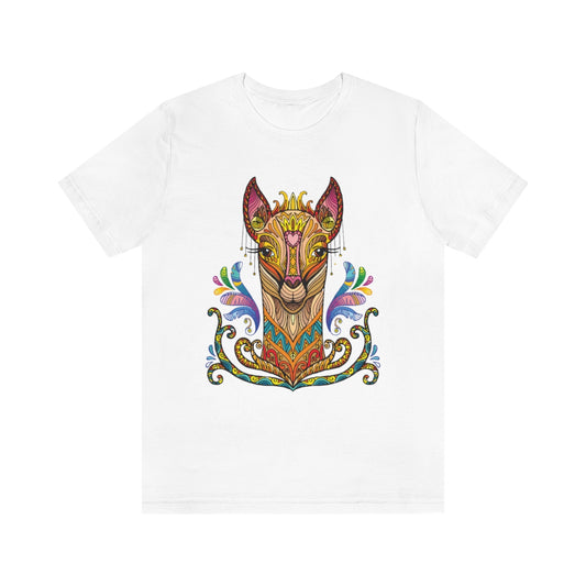 Unisex Jersey Short Sleeve Tee "Colorful llama ornament"