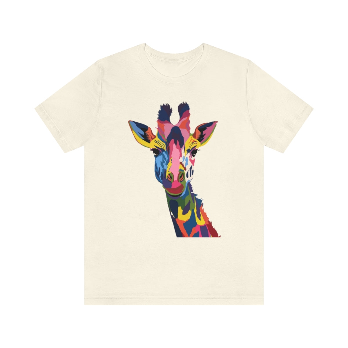 Unisex Jersey Short Sleeve Tee "Watercolor Colorful Giraffe"