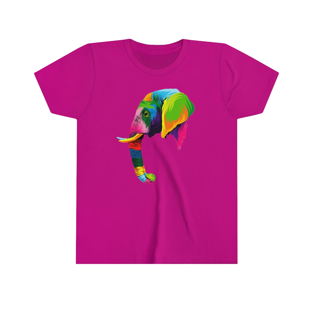 Youth Short Sleeve Tee "Abstract colorful elephant"