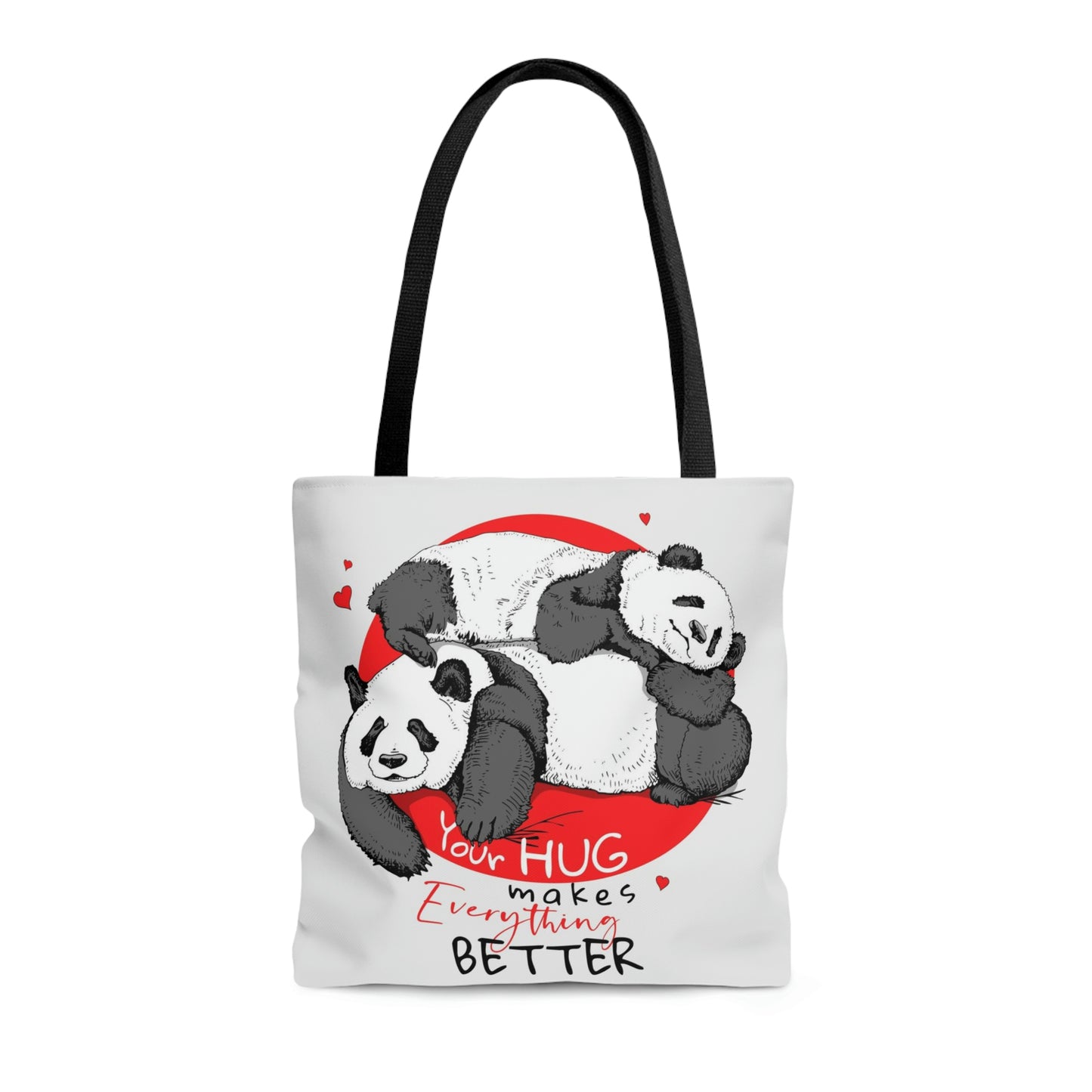 AOP Tote Bag 2 sides "Pandas hugging"