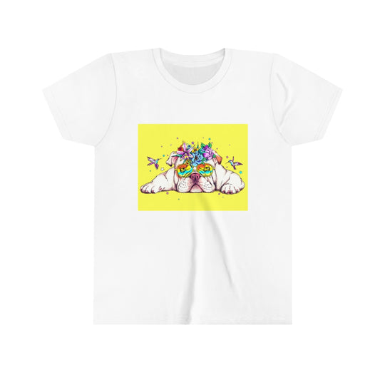 Youth Short Sleeve Tee "English bulldog & bird"