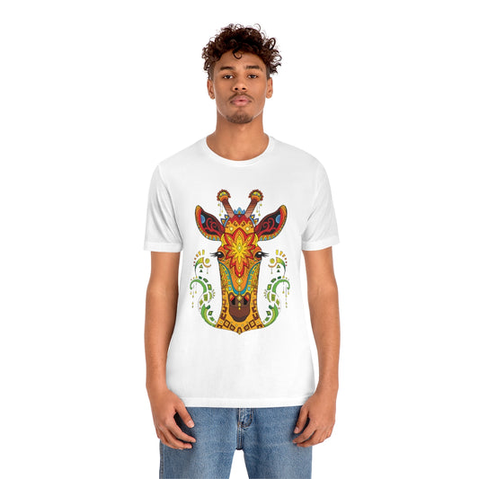 Unisex Jersey Short Sleeve Tee "Colorful giraffe ornament"