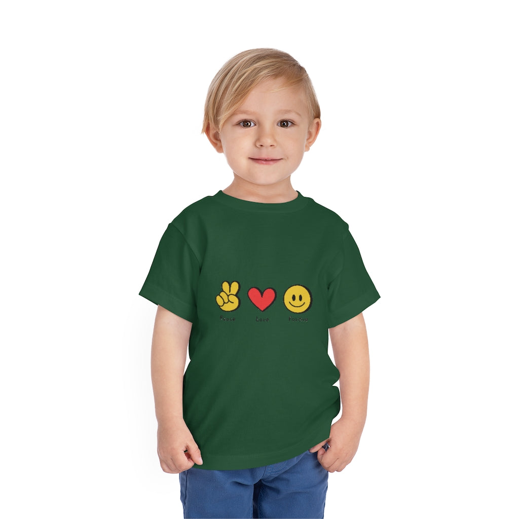 Kids Short Sleeve Tee "Peace, love, positive"