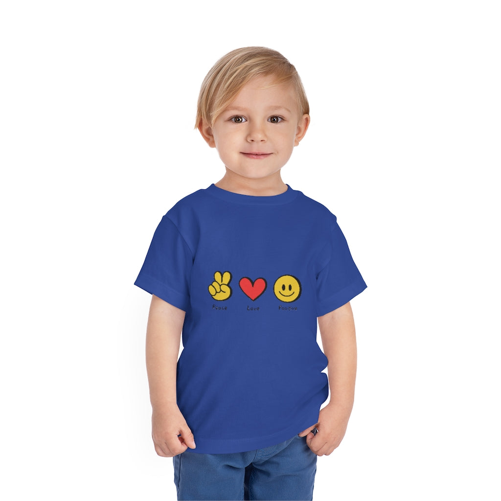 Kids Short Sleeve Tee "Peace, love, positive"