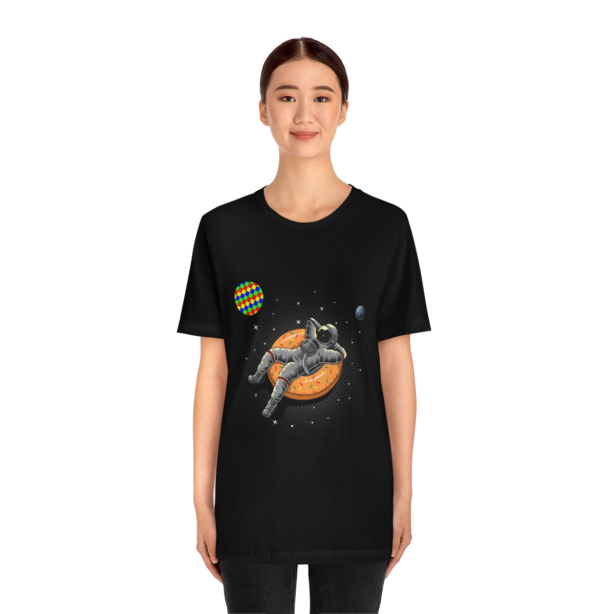 Unisex Jersey Short Sleeve Tee "Astronaut and CubeArea planet"
