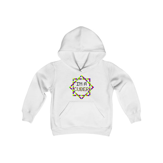 Youth Heavy Blend Hooded Sweatshirt "I'm a cuber"