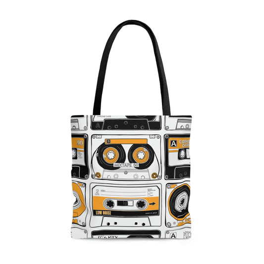 AOP Tote Bag "Vintage Audio Cassettes"