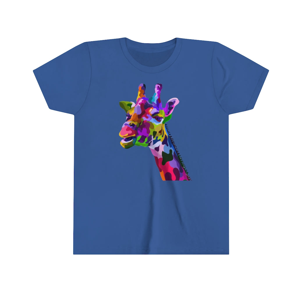 Youth Short Sleeve Tee "Abstract colorful geraffe"