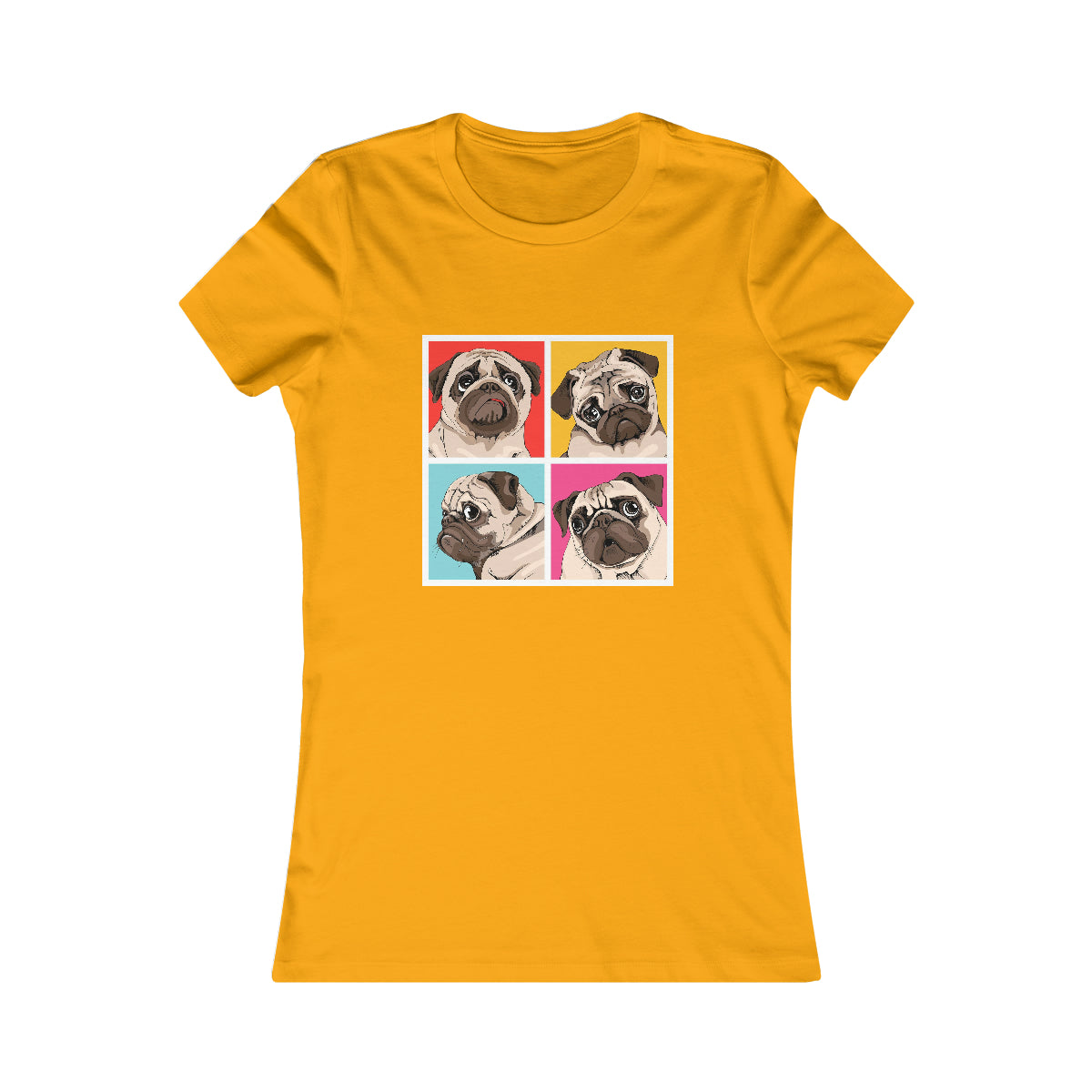 Women's Favorite Tee "Four Pugs"