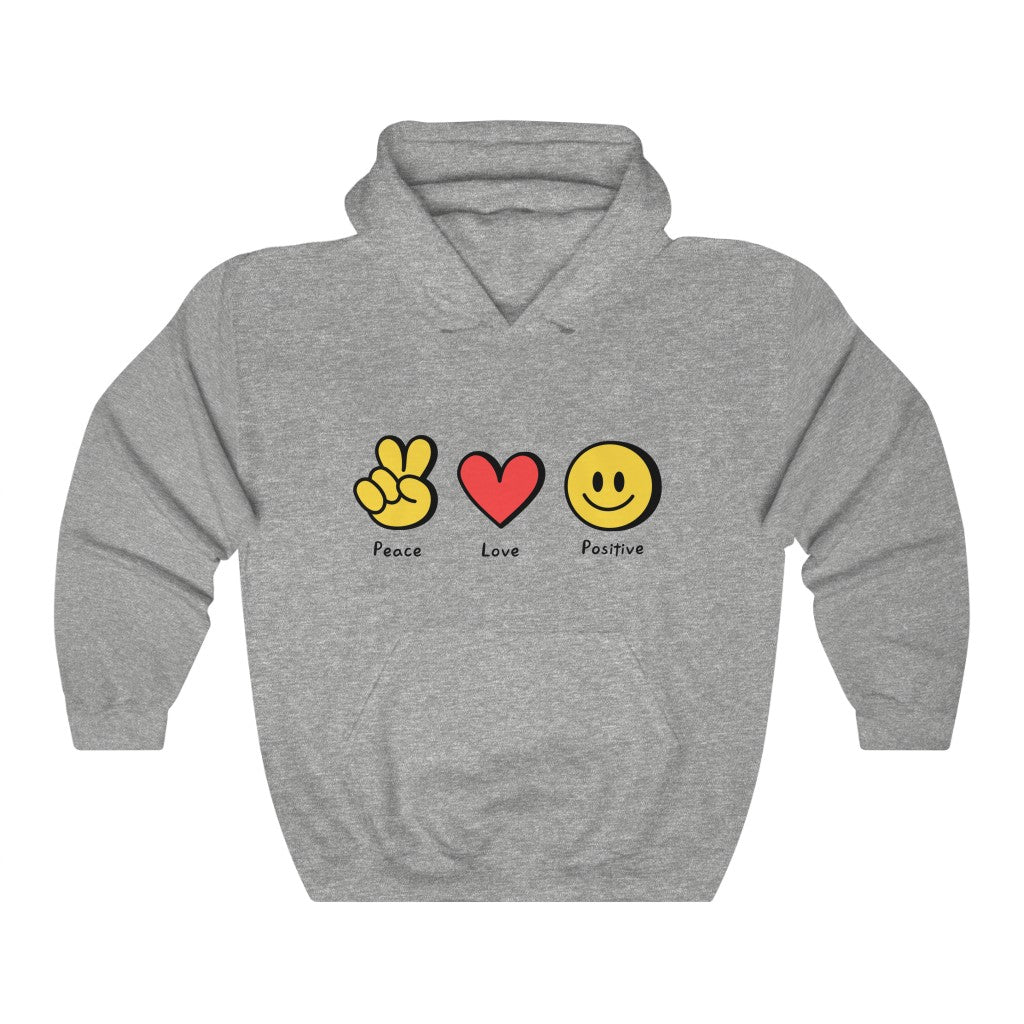 Unisex Heavy Blend™ Hooded Sweatshirt "Peace, love, positive"