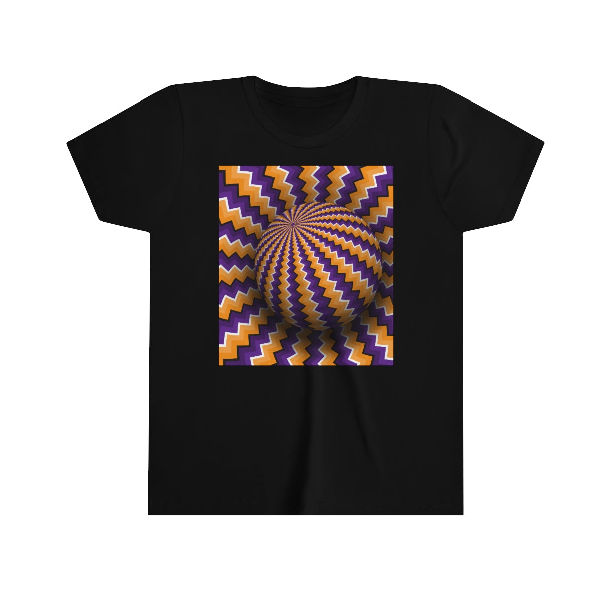 Youth Short Sleeve Tee "Optical illusion Purple sphere"