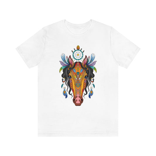 Unisex Jersey Short Sleeve Tee "Colorful horse ornament"