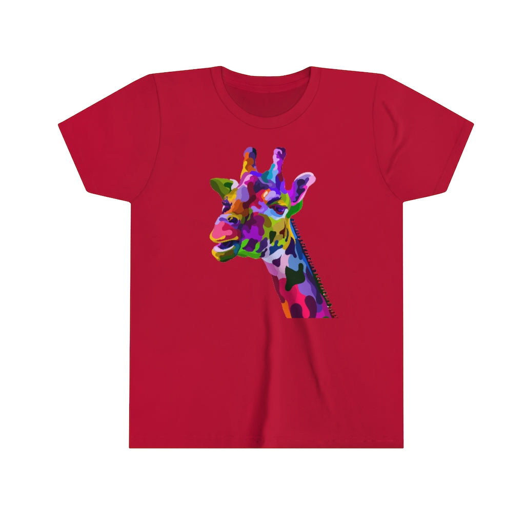 Youth Short Sleeve Tee "Abstract colorful geraffe"