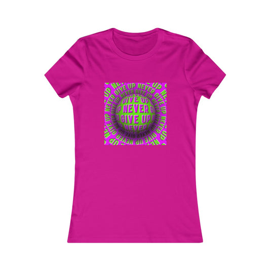 Women's Favorite Tee "Optical illusion Never give up"