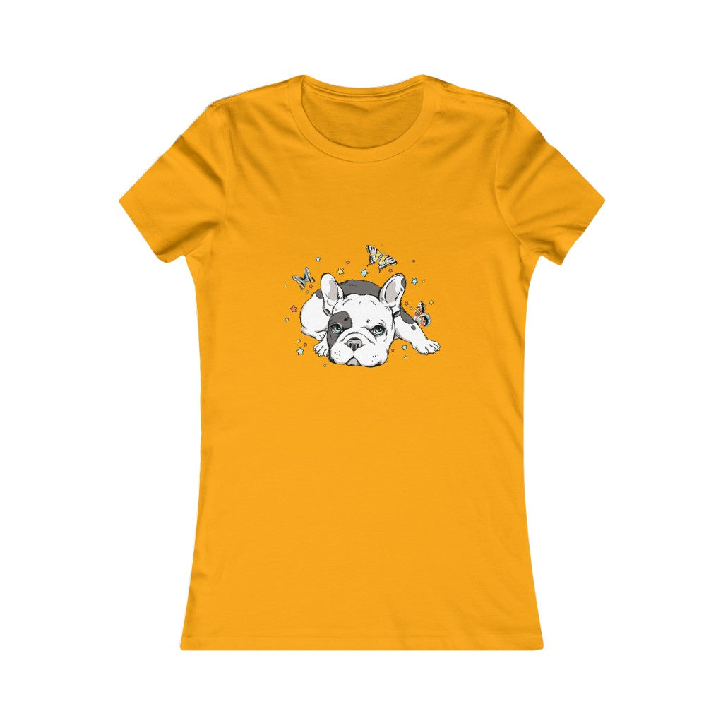 Women's Favorite Tee "French bulldog with butterflies"