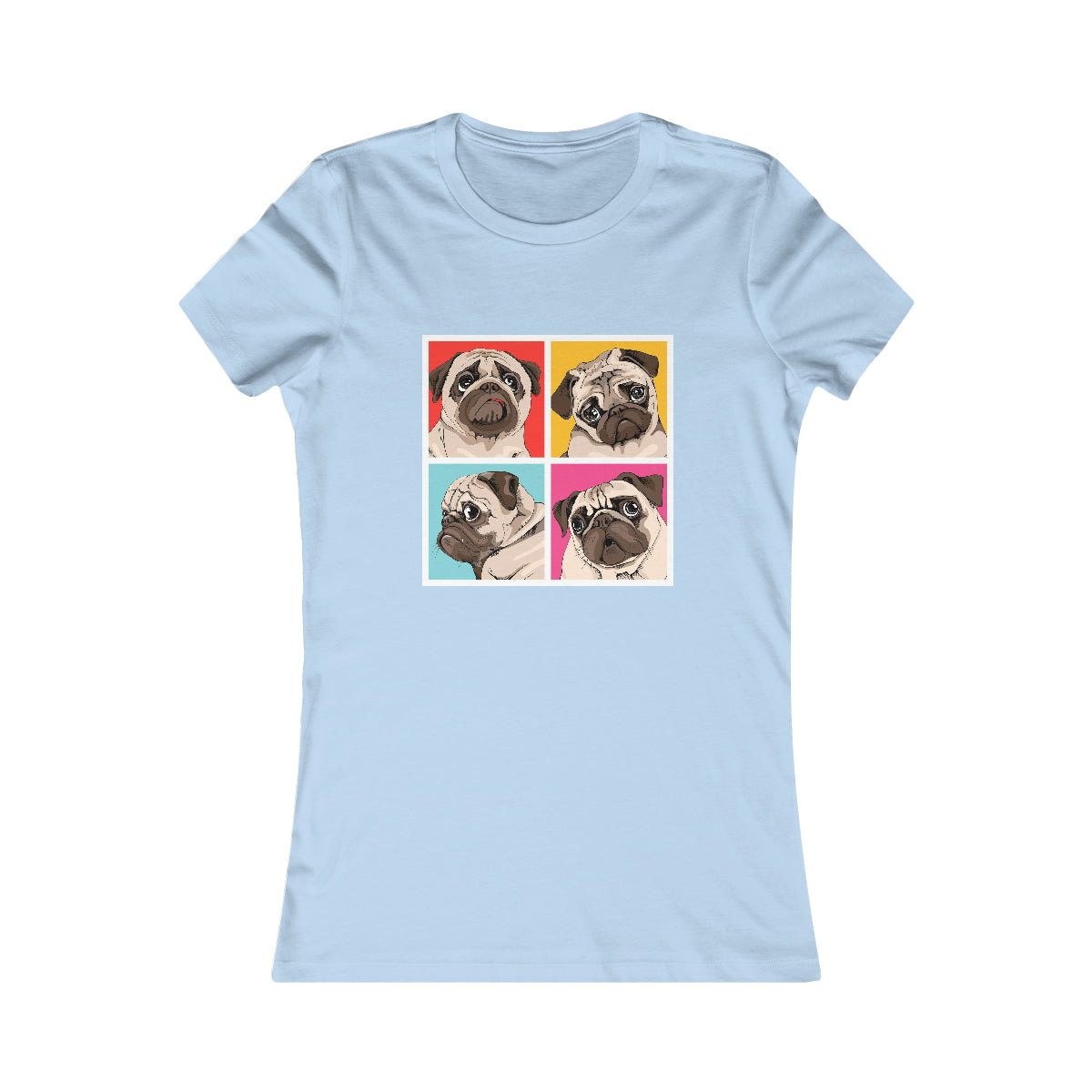 Women's Favorite Tee "Four Pugs"