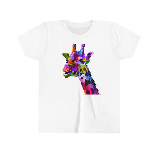 Youth Short Sleeve Tee "Abstract colorful geraffe"
