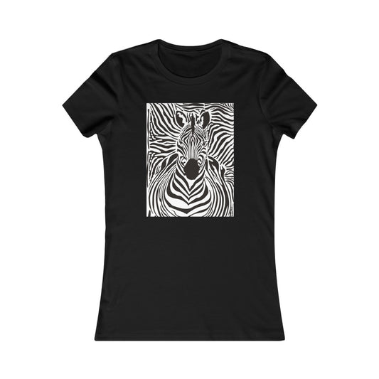 Women's Favorite Tee "Zebra head pattern"