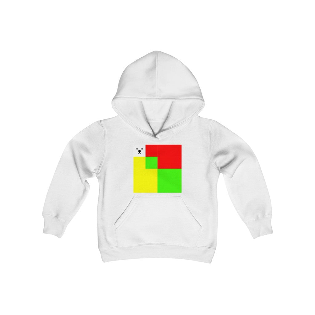 Youth Heavy Blend Hooded Sweatshirt "CuBeArea abstract"