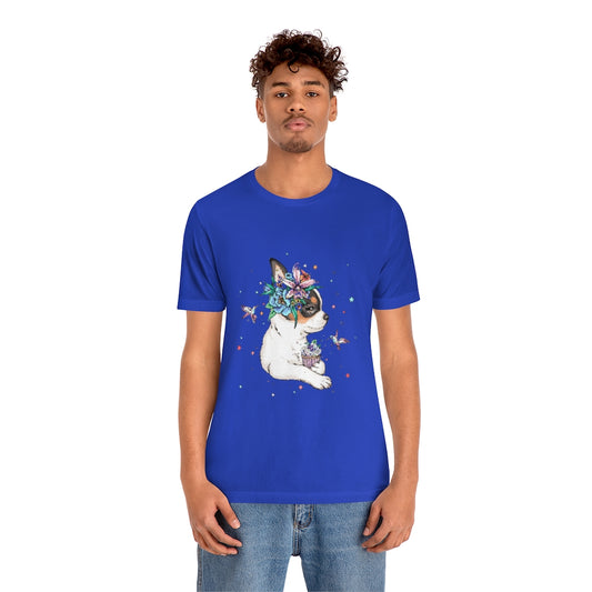 Unisex Jersey Short Sleeve Tee "Chihuahua puppy & cupcake"