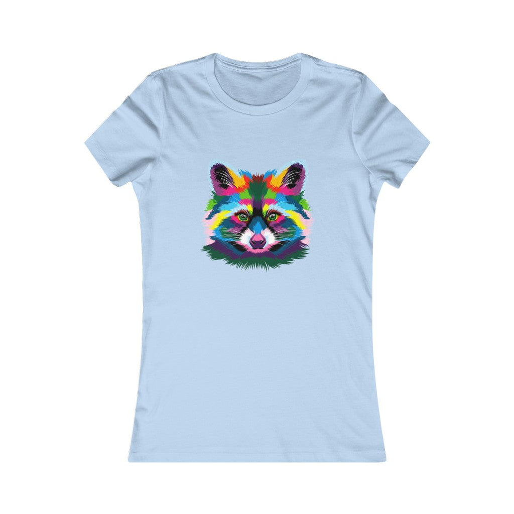 Women's Favorite Tee "Abstract colorful raccoon"