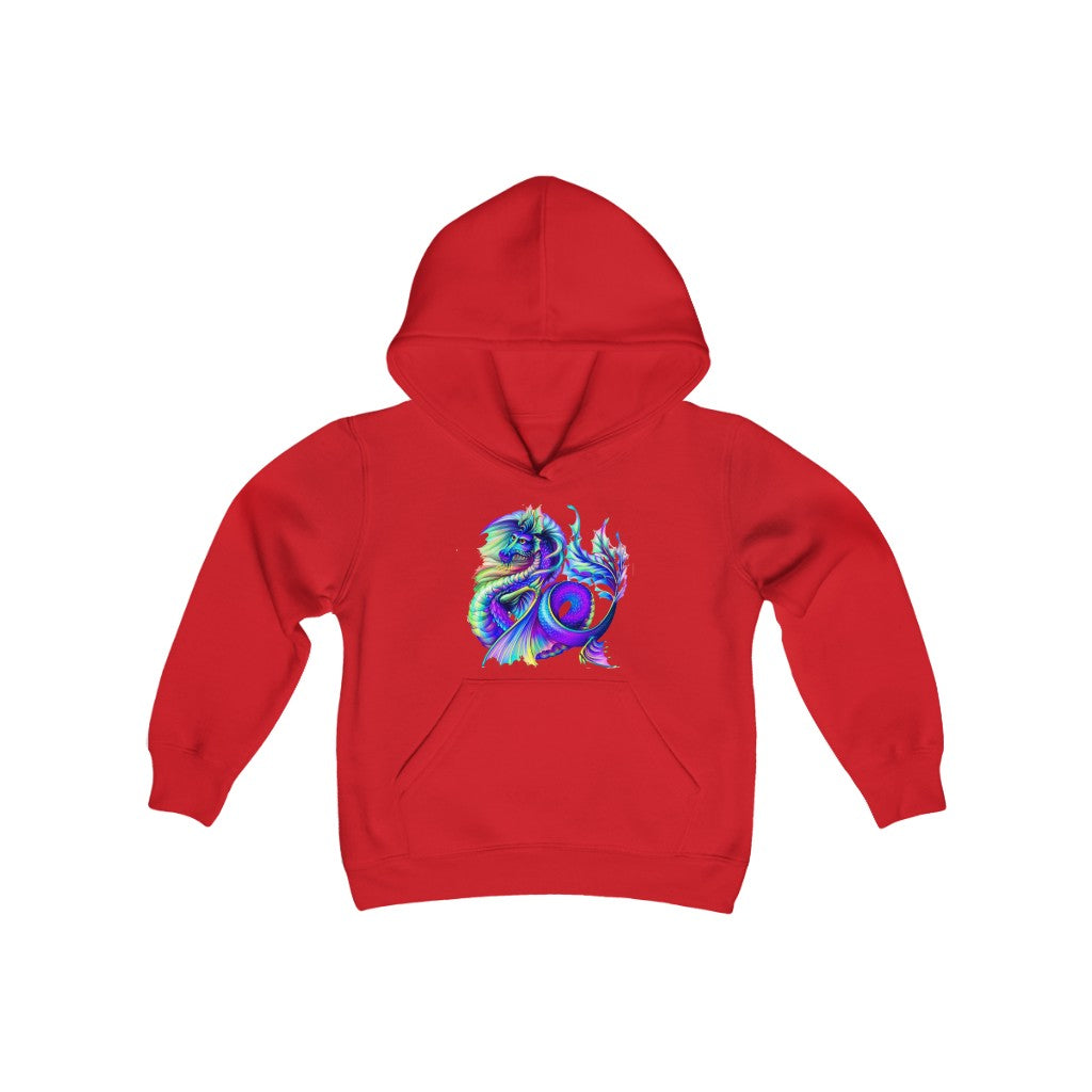 Youth Heavy Blend Hooded Sweatshirt "Multi-colored dragon"