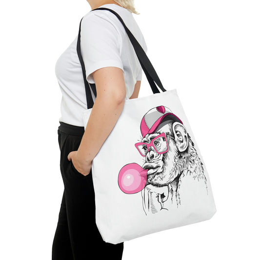 AOP Tote Bag "Funny Monkey in a cap"